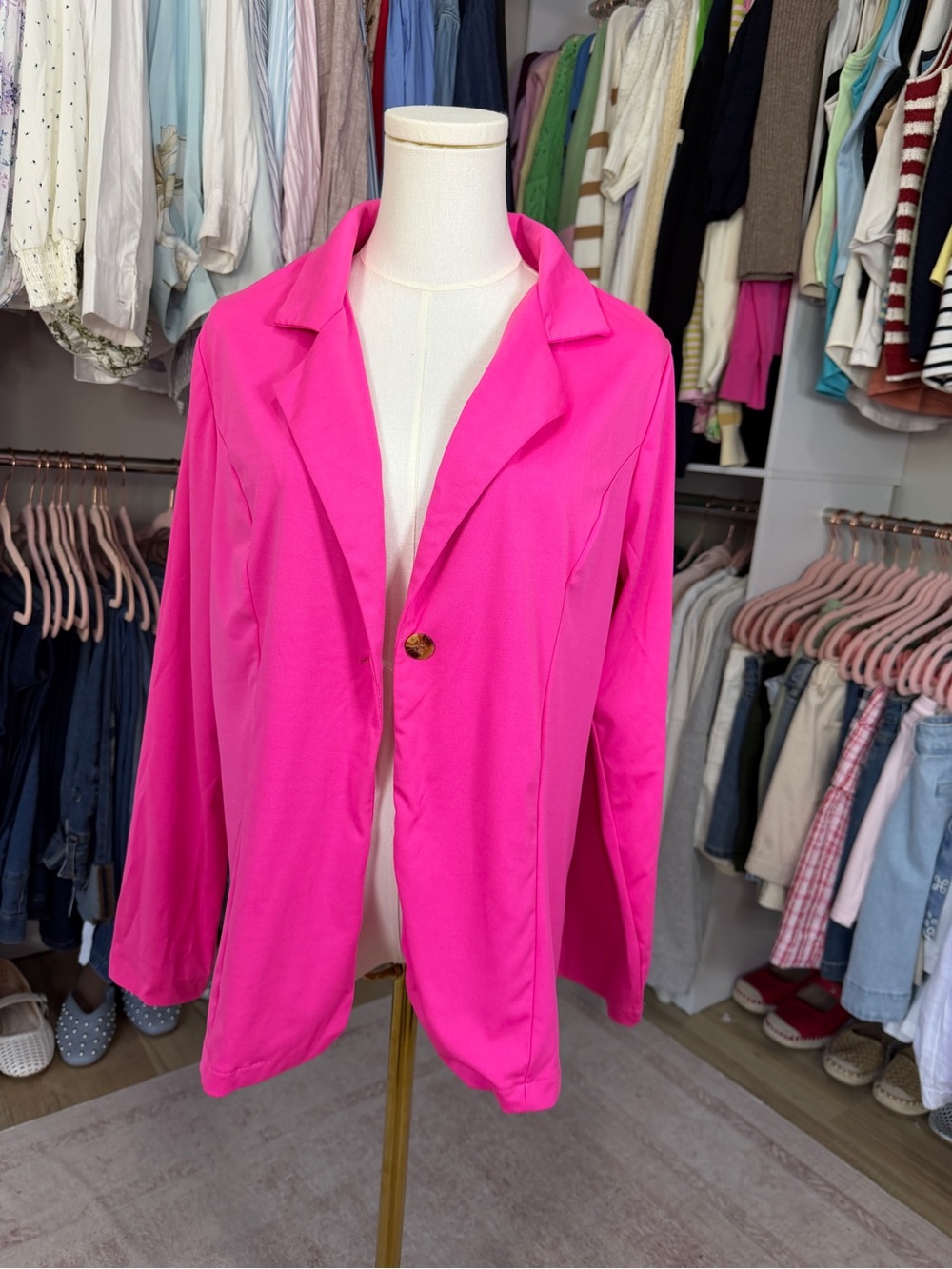 Source Unknown Hot Pink Women's Blazer